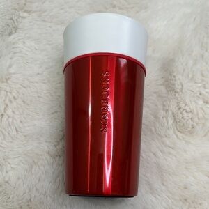 Starbucks Red Tumbler with White Lid